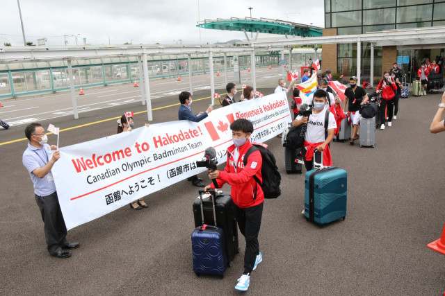 東京五輪カナダバドミントン選手団が函館入り 函館新聞電子版