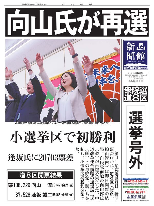 函館新聞紙面